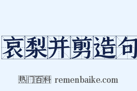 哀梨并剪造句是什么意思的图片